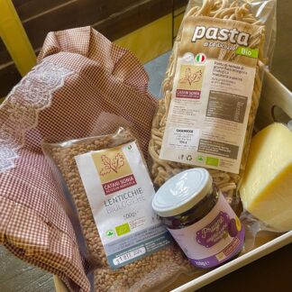 Prodotti BIO + Formaggio + Grembiule da cucina